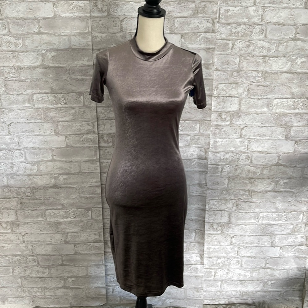 Faux Velvet Dress by Zara Sz Small